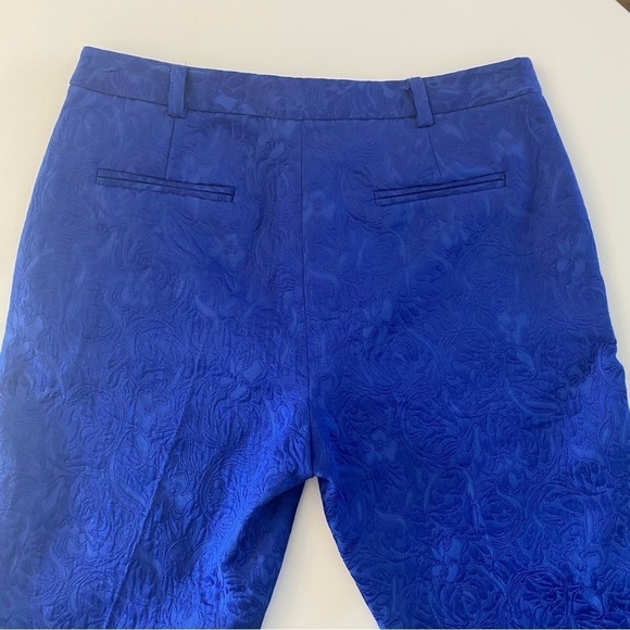 Topshop Blue Slim Fit Patterned Trousers - Picture 5 of 10